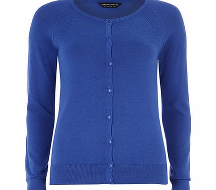 Dorothy Perkins Womens Cobalt Fine Gauge Cardigan- Cobalt