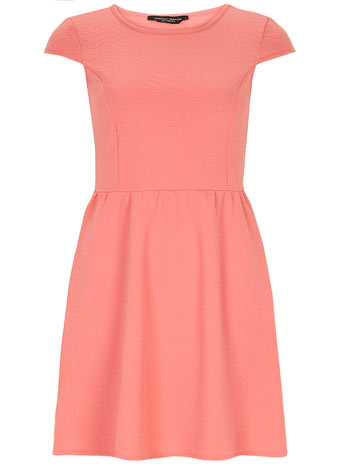 Womens Coral textured dress- Coral DP56346016