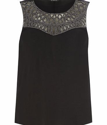 Dorothy Perkins Womens Cornelli panel detail tank jersey top-