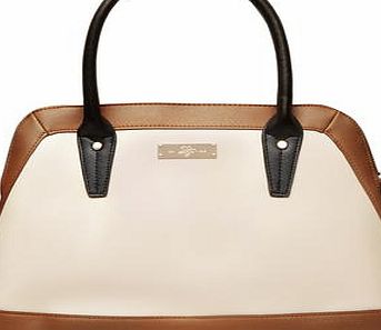 Dorothy Perkins Womens Cream and tan kettle bag- Cream DP18404381