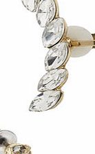 Dorothy Perkins Womens Crystal Stud And Ear Cuff- Clear DP49815496