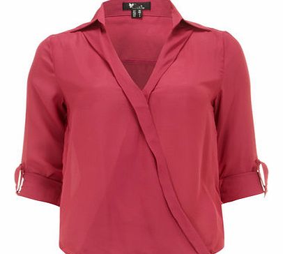 Womens Cutie Pink V Neck Top- Pink DP61650244