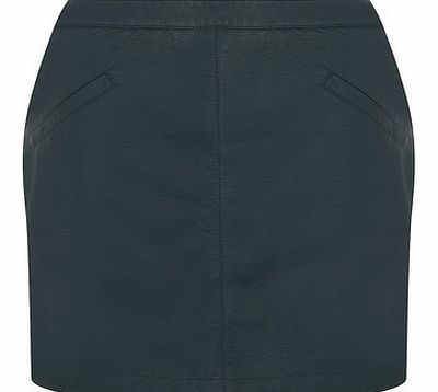 Dorothy Perkins Womens Dark Green Leather Look Pocket Mini