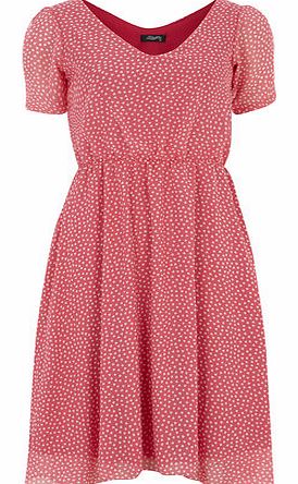 Dorothy Perkins Womens Fever Fish Pink White Tea Dress- Pink