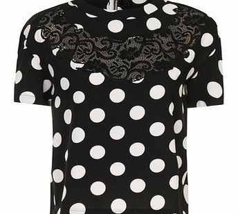 Womens Girls On Film Black and White Polka Dot