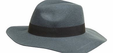 Dorothy Perkins Womens Green Felt Fedora Hat- Green DP11124711