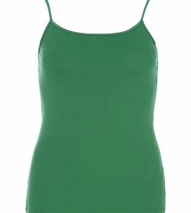 Dorothy Perkins Womens Green Satin Trim Cami Top- Green DP56397511