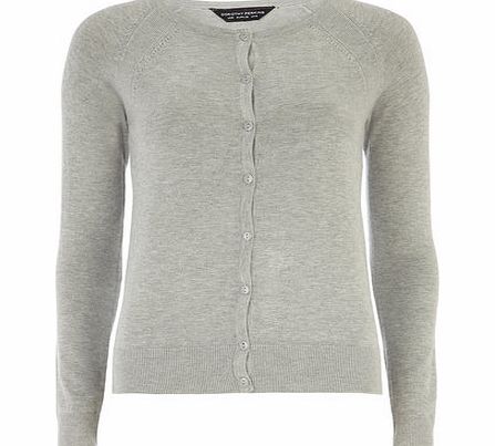 Womens Grey Fine Guage Cardigan- Grey DP55152333