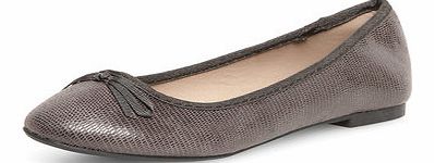 Womens Grey lizard pattern pumps- Grey DP19877801