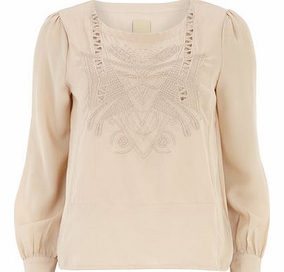 Dorothy Perkins Womens Ichi Long Sleeve Blouse- Dusky Rose