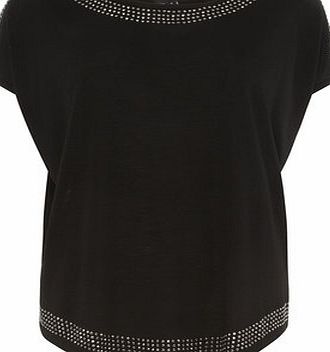 Dorothy Perkins Womens Izabel Black Diamante Embellished Top-