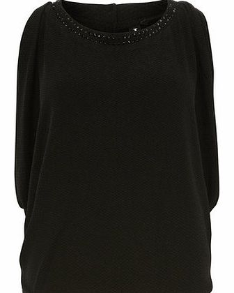 Dorothy Perkins Womens Izabel Black Reverse Style Top- Black