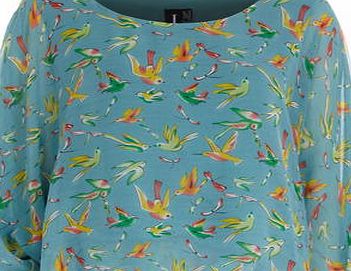 Dorothy Perkins Womens Izabel London Light Blue Tropical Bird