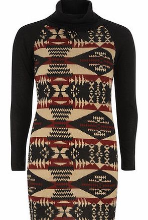 Womens Izabel London Multi Orange Aztec Print