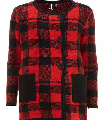 Dorothy Perkins Womens Izabel London Multi Red Check Cardigan-