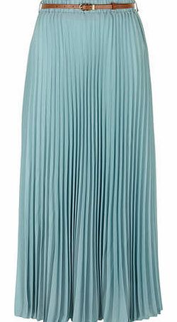 Womens Jolie Moi Light Blue Pleated Maxi Skirt-