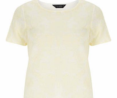 Womens Lemon Texture Jacquard Top- Yellow