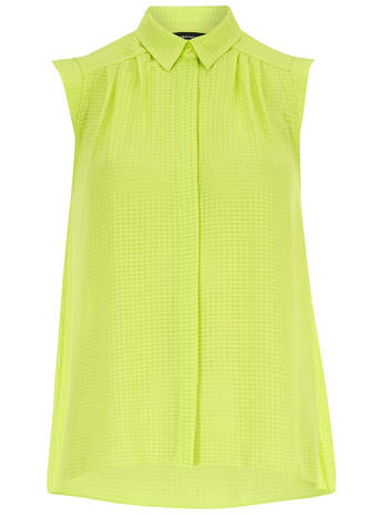 Womens Lime Green Textured Shirt- Green DP05428911