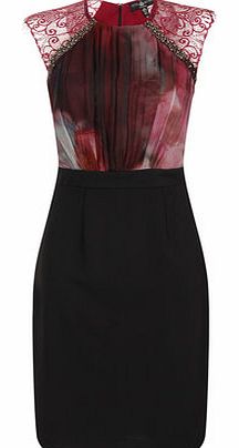 Womens Little Mistress Berry Watercolour Dress-