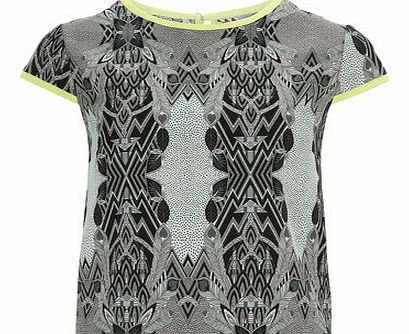 Dorothy Perkins Womens Lola Skye Contrast Tee- Blue DP12302996