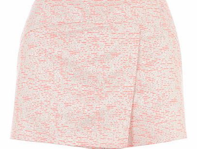 Dorothy Perkins Womens Lola Skye Coral Jacquard Skort- Coral