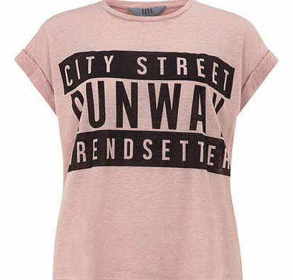 Dorothy Perkins Womens Lola Skye Peach Slogan Tee- Pink DP12290730