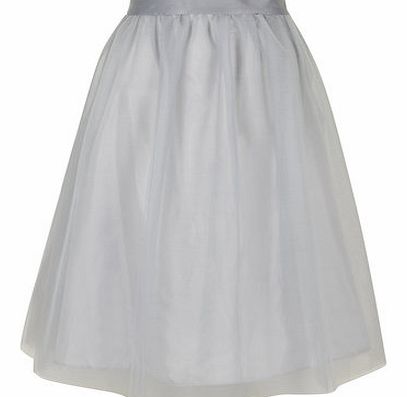 Dorothy Perkins Womens Lola Skye Tulle Full Midi Skirt- Grey