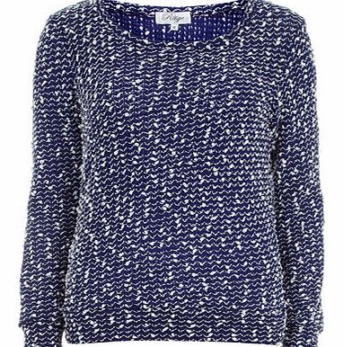 Dorothy Perkins Womens Madam Rage Popcorn knit jumper- Blue