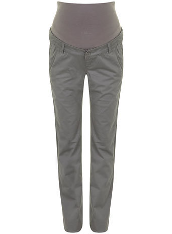 Womens Mamalicious maternity grey chino