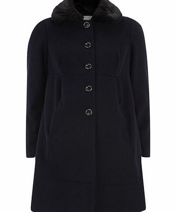 Womens Maternity Navy Formal Coat- Blue DP12296810