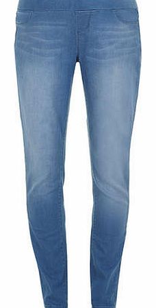 Womens Maternity Summer Blue Jeggings- Blue