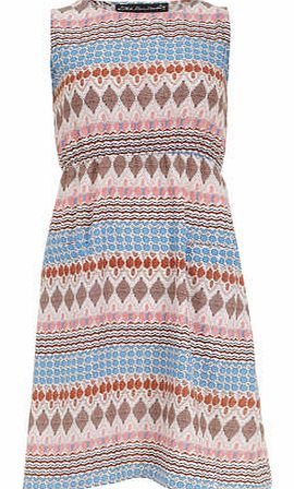 Womens Mela Blue Summer Front Pocket Dress- Blue