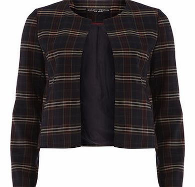 Dorothy Perkins Womens Multi Check Dome Jacket- Multi Colour