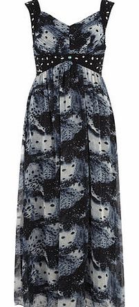 Dorothy Perkins Womens Multi Grey Animal Print Dress- Grey