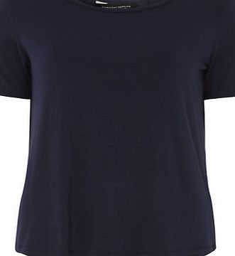 Dorothy Perkins Womens Navy Gathered Back Tee- Navy DP56413123