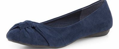 Womens Navy Knot Round Pumps- Navy DP19855023