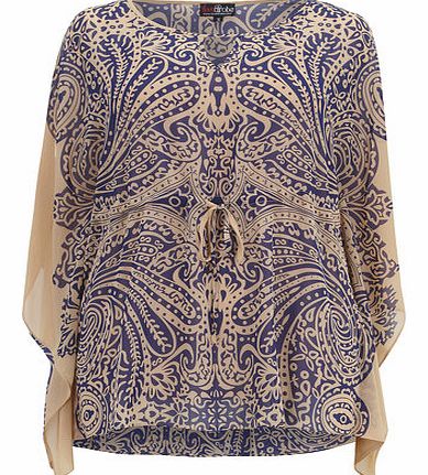 Dorothy Perkins Womens Navy Paisley Kimono Top- Multi Colour