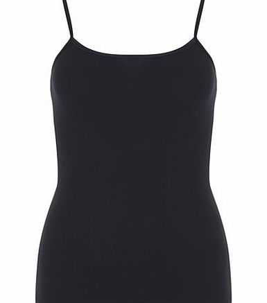 Dorothy Perkins Womens Navy satin trim cami- Blue DP56322732