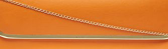 Dorothy Perkins Womens Orange metal trim clutch bag- Orange