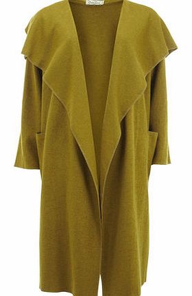 Womens Orien Love Mustard Woolly Waterfall Coat-