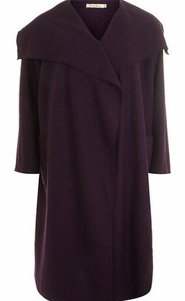 Womens Orien Love Violet Woolly Waterfall Coat-