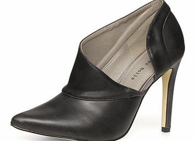 Womens Paper Dolls Black Pointed Ankle Boots-