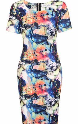 Womens Paper Dolls Multi Colour Bodycon Dress-