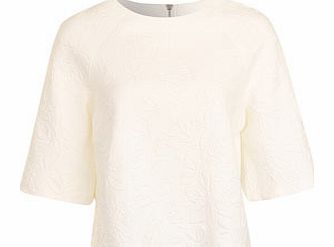 Dorothy Perkins Womens Paper Dolls White Textured Raised Rose