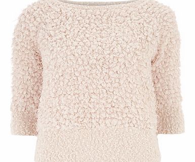 Dorothy Perkins Womens Peach Shaggy Knit Jumper- Pink DP55149473