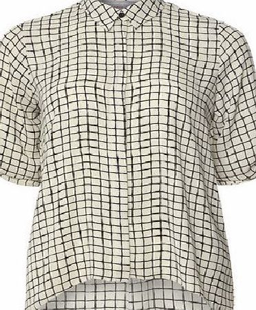 Dorothy Perkins Womens PETITE BLACK AND WHITE SHIRT- Black And