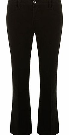 Womens Petite Black Bootcut Jeans- Black