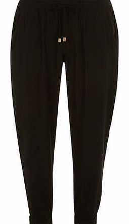 Dorothy Perkins Womens Petite black soft joggers- Black DP79254701