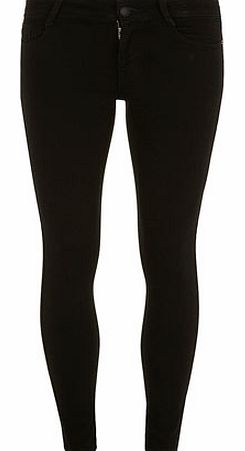 Womens Petite black superskinny jeans- Black