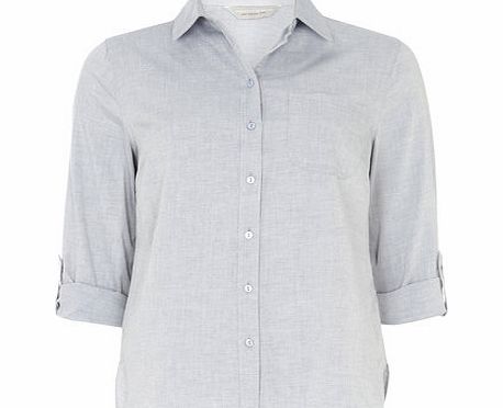 Dorothy Perkins Womens Petite chambray shirt- Blue DP79286425